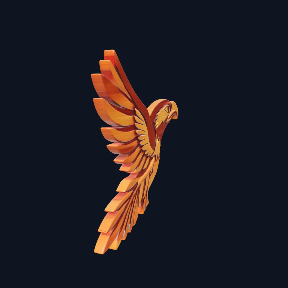 Carved Wooden Eagle model pack